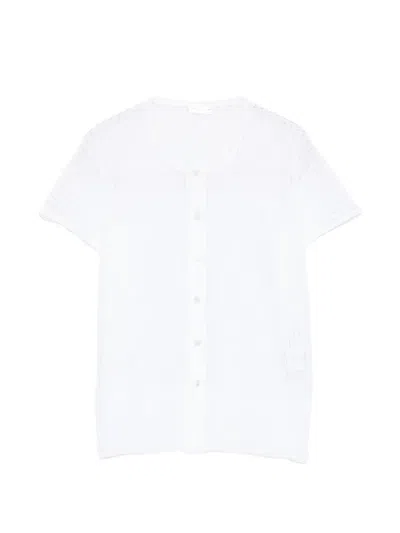 Roberto Collina Ribbed Buttoned Shirt In White