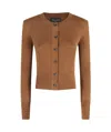 Roberto Collina Ribbed Cardigan Knitwear In Brown