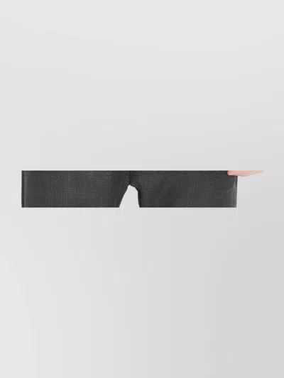 Roberto Collina Ribbed Cashmere Silk Crewneck Sweater In Black