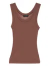 Roberto Collina Ribbed Cotton Blend Tank Top