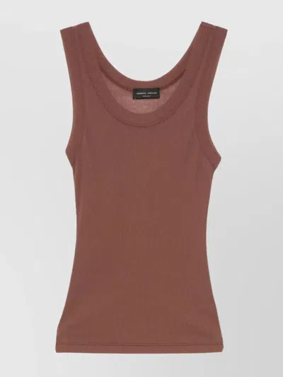 ROBERTO COLLINA RIBBED COTTON BLEND TANK TOP