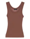 Roberto Collina Ribbed Cotton Blend Tank Top