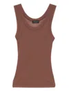 Roberto Collina Ribbed Cotton Blend Tank Top