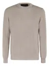 Roberto Collina Ribbed Crew-neck Sweater In Neutral
