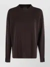 Roberto Collina Wool And Cashmere Crewneck Sweater Clothing In Brown