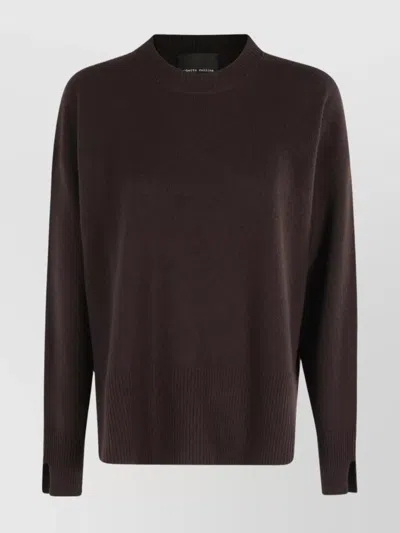 ROBERTO COLLINA RIBBED CREWNECK CASHMERE SWEATER
