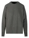 Roberto Collina Ribbed-hem Crew-neck Sweater In Gray