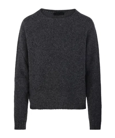 Roberto Collina Ribbed Knit Sweater In Blue