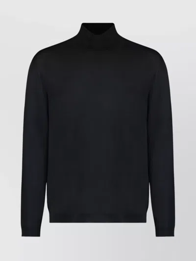 ROBERTO COLLINA RIBBED KNIT WOOL TURTLENECK SWEATER