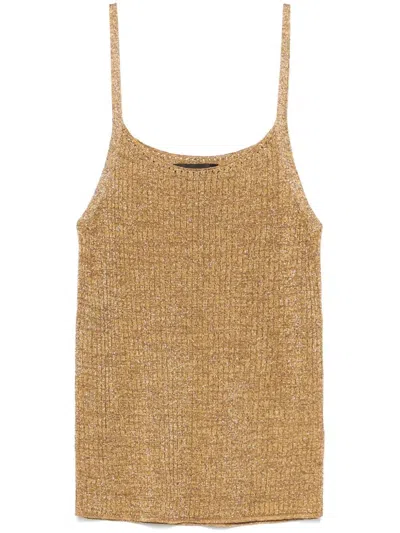 ROBERTO COLLINA ROBERTO COLLINA RIBBED LUREX TANK TOP