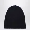 Roberto Collina Ribbed Navy Hat In Blue