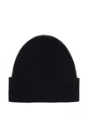 Roberto Collina Cashmere Beanie In Navy Blue In Black