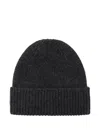Roberto Collina Cashmere Beanie In Anthracite Grey In Black