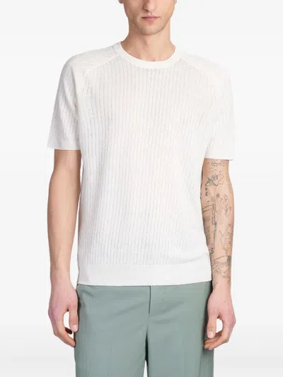 Roberto Collina Ribbed T-shirt In 白色