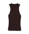 Roberto Collina Ribbed Tank Top In Cacao