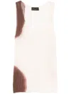 Roberto Collina Ribbed Tank Top In Neutrals