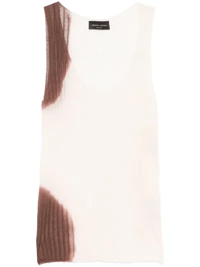 Roberto Collina Ribbed Tank Top In Nude