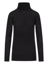 Roberto Collina Ribbed Turtleneck Cashmere Sweater In Black