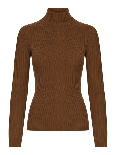 Roberto Collina Ribbed Turtleneck Sweater In Yellow