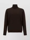 Roberto Collina Ribbed Turtleneck Sweater Long Sleeves In Black