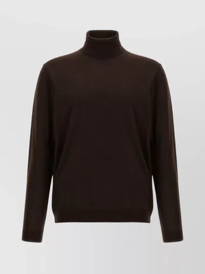 ROBERTO COLLINA RIBBED TURTLENECK SWEATER LONG SLEEVES