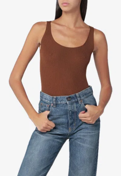 ROBERTO COLLINA RIBBED WOOL TANK TOP