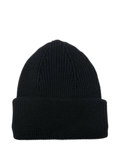 Roberto Collina Ribbed-knit Beanie Hat In Black