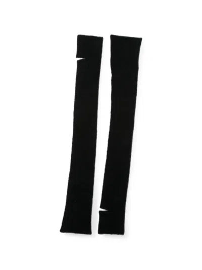 Roberto Collina Ribbed-knit Cashmere Gloves In Black