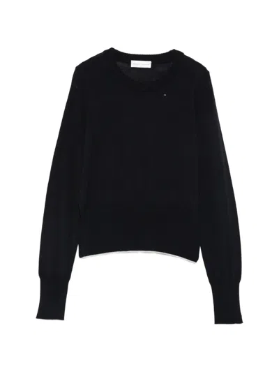 Roberto Collina Ribbed-waist Sweater In Black