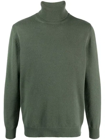 Roberto Collina Roll-neck Cashmere Jumper In Green
