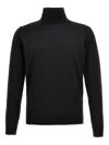 Roberto Collina Turtleneck Wool Sweater Long Sleeves In Black