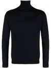 Roberto Collina Roll-neck Merino Wool Jumper In Blue