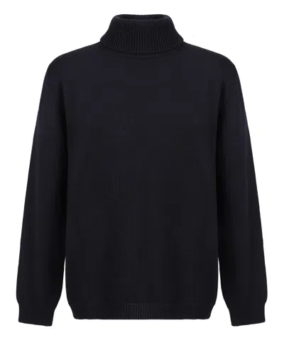 Roberto Collina Roll-neck Sweater In Blue