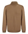 Roberto Collina Turtleneck Sweater In Brown