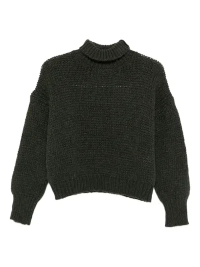 Roberto Collina Roll-neck Sweater In Gray
