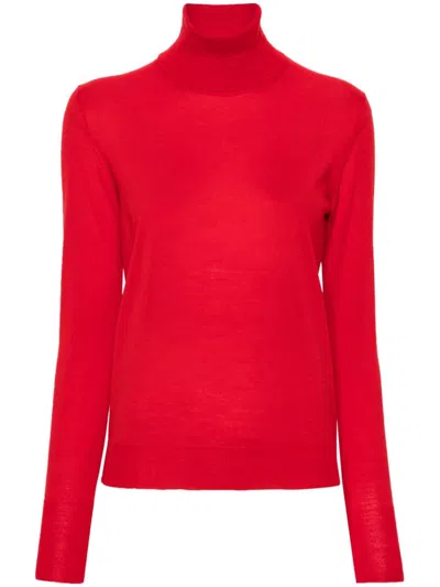 Roberto Collina Roll-neck Sweater In Rot