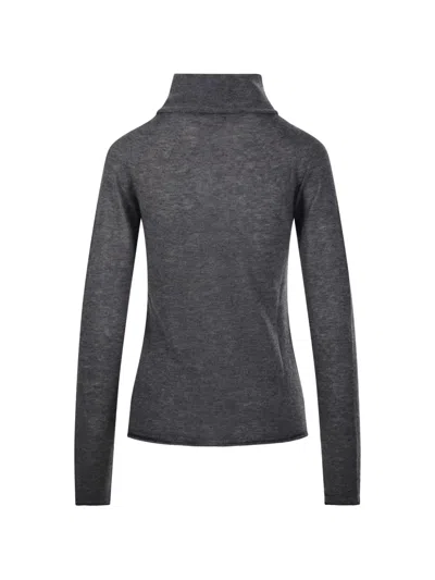 Roberto Collina Roll-neck Raglan-sleeve Sweater In Gray