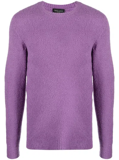 Roberto Collina Round-neck Cotton Jumper In Violett