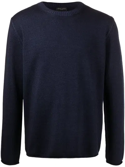 Roberto Collina Crewneck Sweater In Blue