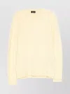 Roberto Collina Round Neck Knit Sweater With Long Sleeves In Yellow