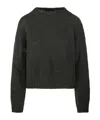 Roberto Collina Textured Round-neck Sweater In Black