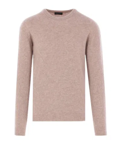 Roberto Collina Round-neck Knitted Sweater In Brown