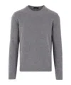 Roberto Collina Round-neck Knitted Sweater In Gray