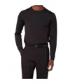 Roberto Collina Round-neck Long-sleeve Knitted Sweater In Brown