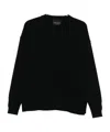 Roberto Collina Round-neck Long-sleeve Sweater In Black