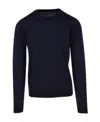 Roberto Collina Round Neck Long-sleeved Sweater In Black