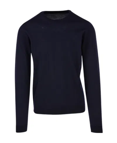 Roberto Collina Round Neck Long-sleeved Sweater In Black