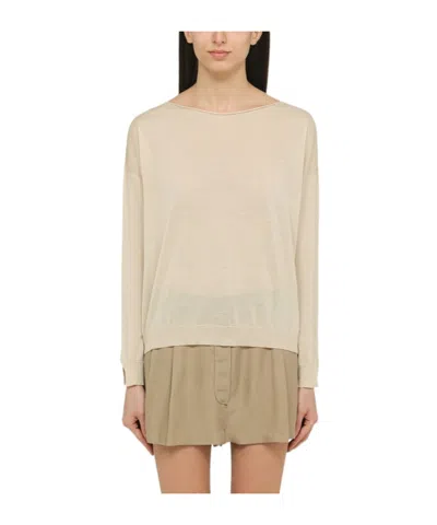 ROBERTO COLLINA ROUND-NECK LONG-SLEEVED SWEATER