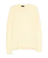 Roberto Collina Round Neck Knit Sweater With Long Sleeves In Yellow