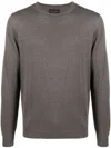 Roberto Collina Round-neck Merino Jumper In Grey